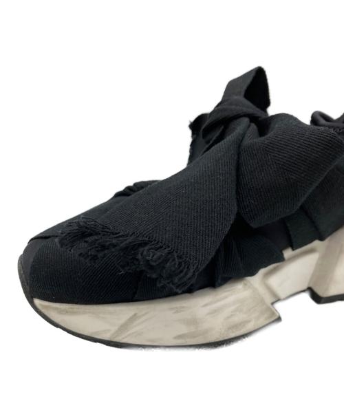 MM6 Maison Margiela（エムエムシックスメゾンマルジェラ）MM6 Maison Margiela (エムエムシックスメゾンマルジェラ) リボンスニーカー ブラック サイズ:38の古着・服飾アイテム