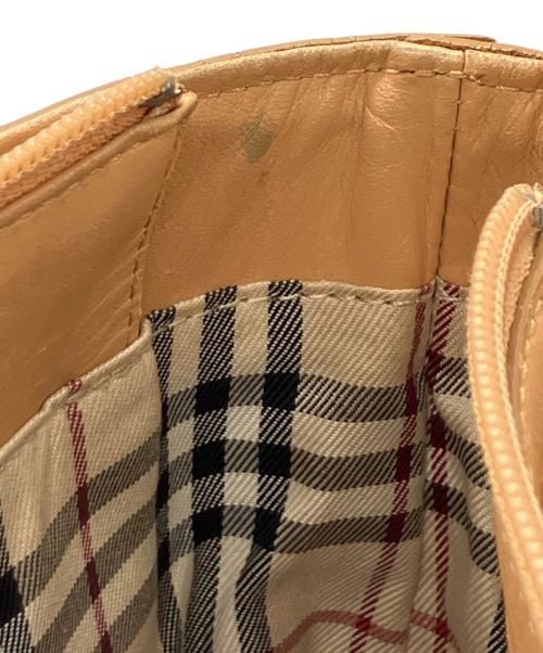 BURBERRY（バーバリー）BURBERRY (バーバリー) レザートートバッグ ベージュの古着・服飾アイテム