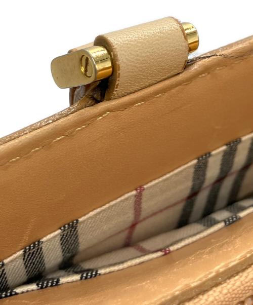 BURBERRY（バーバリー）BURBERRY (バーバリー) レザートートバッグ ベージュの古着・服飾アイテム