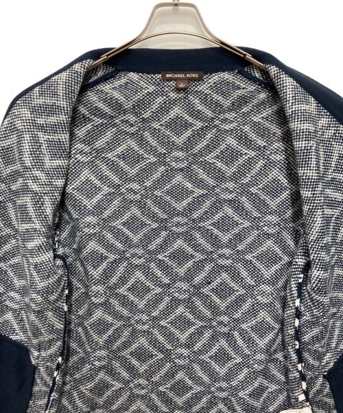 MICHAEL KORS（マイケルコース）MICHAEL KORS (マイケルコース) 総柄カーディガン ネイビー サイズ:Sの古着・服飾アイテム