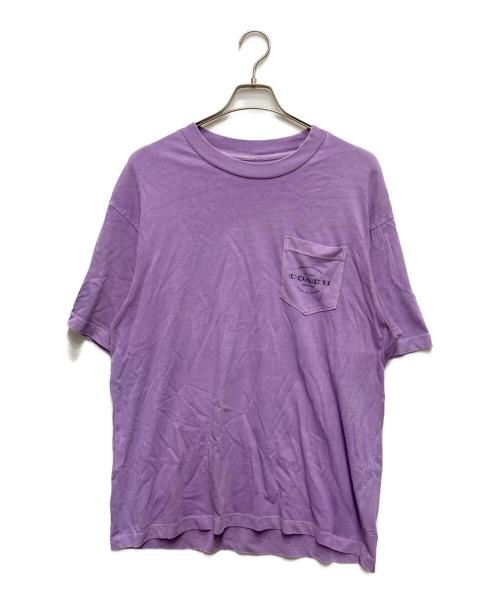 COACH（コーチ）COACH (コーチ) ポケットTシャツ パープル サイズ:Sの古着・服飾アイテム
