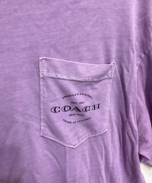 COACH（コーチ）COACH (コーチ) ポケットTシャツ パープル サイズ:Sの古着・服飾アイテム