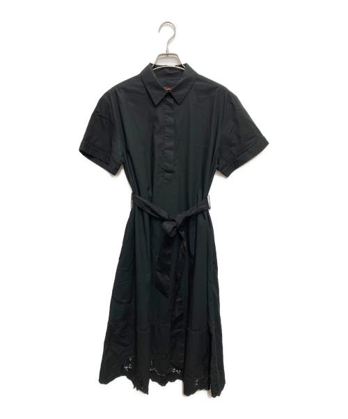 MaxMara（マックスマーラ）MaxMara (マックスマーラ) シャツワンピース ブラック サイズ:38の古着・服飾アイテム