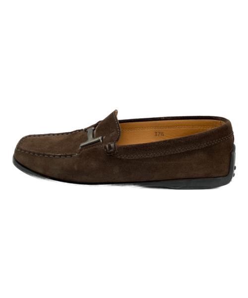 TOD'S（トッズ）TOD'S (トッズ) Tビットドライビングシューズ ブラウン サイズ:37 2/1の古着・服飾アイテム