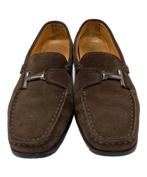 TOD'S（トッズ）TOD'S (トッズ) Tビットドライビングシューズ ブラウン サイズ:37 2/1の古着・服飾アイテム