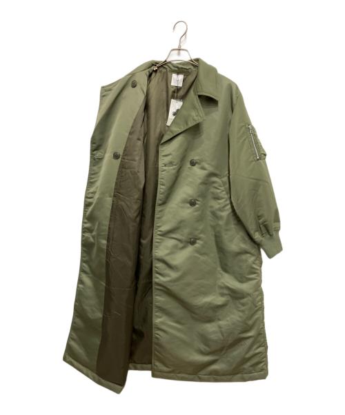 yuw（ユウ）yuw (ユウ) ナイロンツイルトレンチコート グリーン サイズ:free 未使用品の古着・服飾アイテム