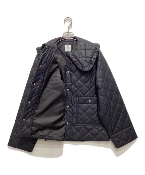 yuw（ユウ）yuw (ユウ) フリルカラーキルティングジャケット ブラック サイズ:free 未使用品の古着・服飾アイテム