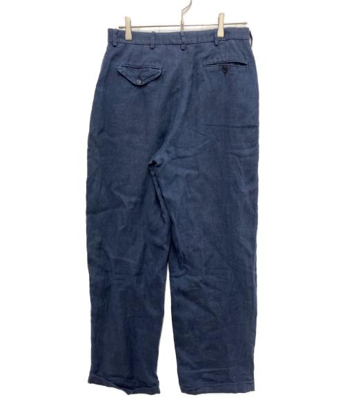 POLO RALPH LAUREN（ポロ・ラルフローレン）POLO RALPH LAUREN (ポロ・ラルフローレン) リネンタックパンツ ネイビー サイズ:32の古着・服飾アイテム