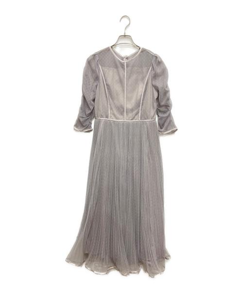 CELFORD（セルフォード）CELFORD (セルフォード) ドットチュールワンピース グレー サイズ:38の古着・服飾アイテム