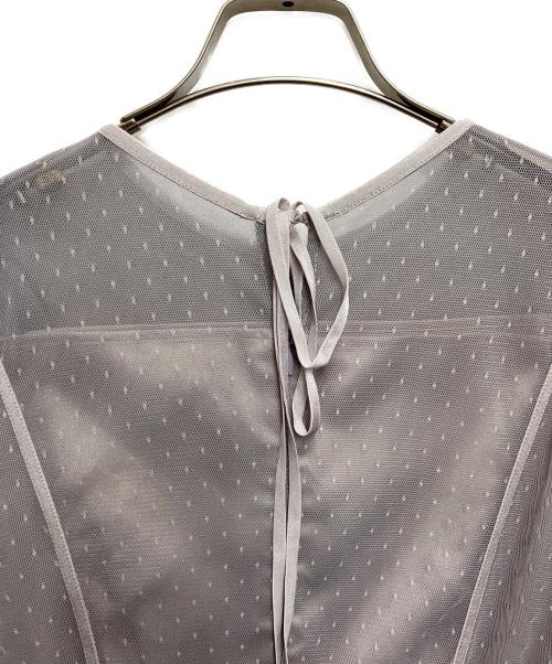 CELFORD（セルフォード）CELFORD (セルフォード) ドットチュールワンピース グレー サイズ:38の古着・服飾アイテム
