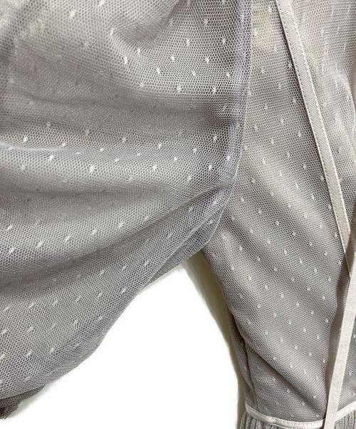 CELFORD（セルフォード）CELFORD (セルフォード) ドットチュールワンピース グレー サイズ:38の古着・服飾アイテム