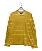 stussyステューシー）の古着「ボーダーカットソー」｜イエロー