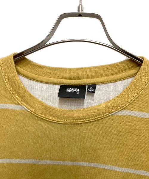 stussy（ステューシー）stussy (ステューシー) ボーダーカットソー イエロー サイズ:XLの古着・服飾アイテム