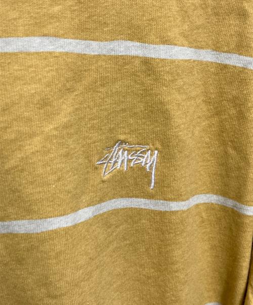 stussy（ステューシー）stussy (ステューシー) ボーダーカットソー イエロー サイズ:XLの古着・服飾アイテム