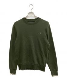 FRED PERRY（フレッドペリー）の古着「クルーネックスウェット」｜グリーン