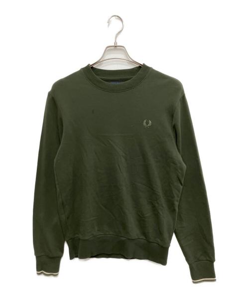 FRED PERRY（フレッドペリー）FRED PERRY (フレッドペリー) クルーネックスウェット グリーン サイズ:Sの古着・服飾アイテム