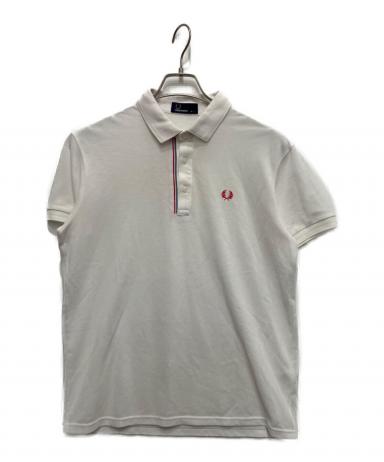 FRED PERRY 別注 リブ ポロシャツ 半袖 ホワイト 中古・古着通販】FRED PERRY (フレッドペリー) 半袖ポロシャツ