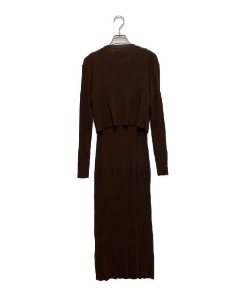 HER LIP TO（ハーリップトゥ）HER LIP TO (ハーリップトゥ) カーデ+ワンピセット ブラウン サイズ:Mの古着・服飾アイテム