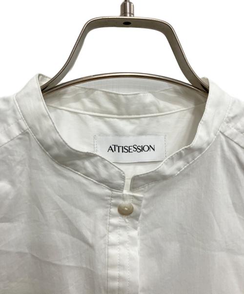 ATTISESSION（アティセッション）ATTISESSION (アティセッション) マオカラーシャツ ホワイト サイズ:freeの古着・服飾アイテム