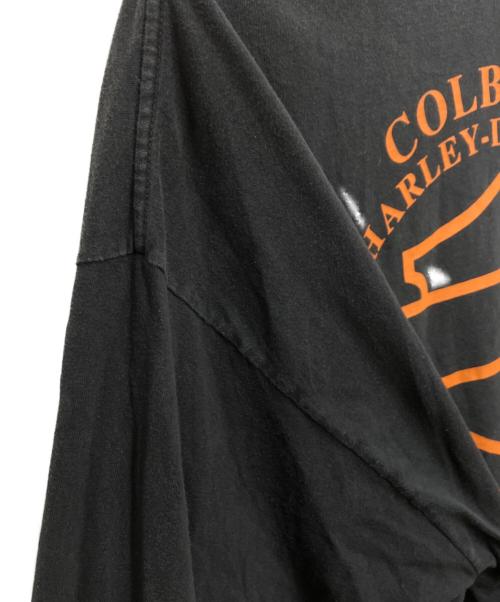 HARLEY-DAVIDSON（ハーレーダビッドソン）HARLEY-DAVIDSON (ハーレーダビッドソン) フレイムパターンプリントカットソー ブラック サイズ:2XLの古着・服飾アイテム