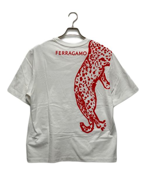 Ferragamo（フェラガモ）Ferragamo (フェラガモ) アニマルプリントTシャツ ホワイト サイズ:XLの古着・服飾アイテム