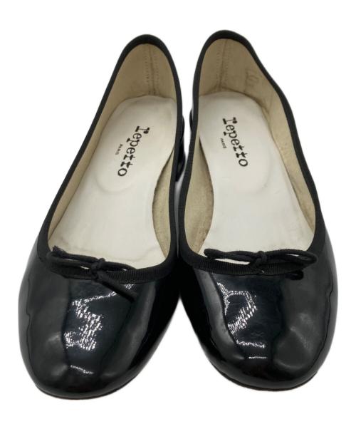 repetto（レペット）repetto (レペット) パテントヒールパンプス ブラック サイズ:39の古着・服飾アイテム