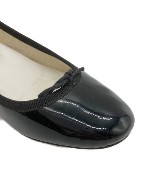repetto（レペット）repetto (レペット) パテントヒールパンプス ブラック サイズ:39の古着・服飾アイテム