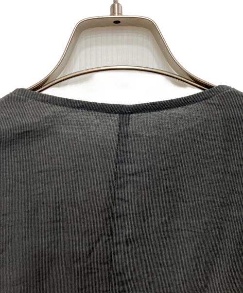 SIMPLICITE（シンプリシテ）SIMPLICITE (シンプリシテ) ノーカラーハーフスリーブジャケット グレー サイズ:freeの古着・服飾アイテム