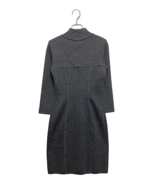 FOXEY（フォクシー）FOXEY (フォクシー) バックジップニットワンピース グレー サイズ:38の古着・服飾アイテム