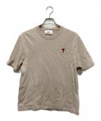 AMI Alexandre Mattiussiアミアレクサンドルマテュッシ）の古着「刺繍ロゴTシャツ」｜ベージュ