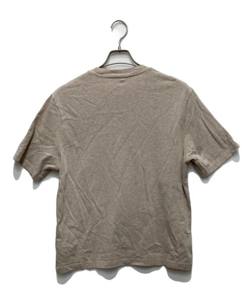 AMI Alexandre Mattiussi（アミアレクサンドルマテュッシ）AMI Alexandre Mattiussi (アミアレクサンドルマテュッシ) 刺繍ロゴTシャツ ベージュ サイズ:XSの古着・服飾アイテム