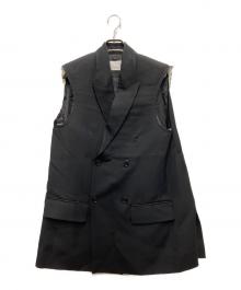 RAEY（レイ）の古着「カットオフスリーブジレ」｜ブラック