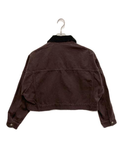 adidas（アディダス）adidas (アディダス) キャンバス トラックトップ ジャケット ブラウン サイズ:Sの古着・服飾アイテム