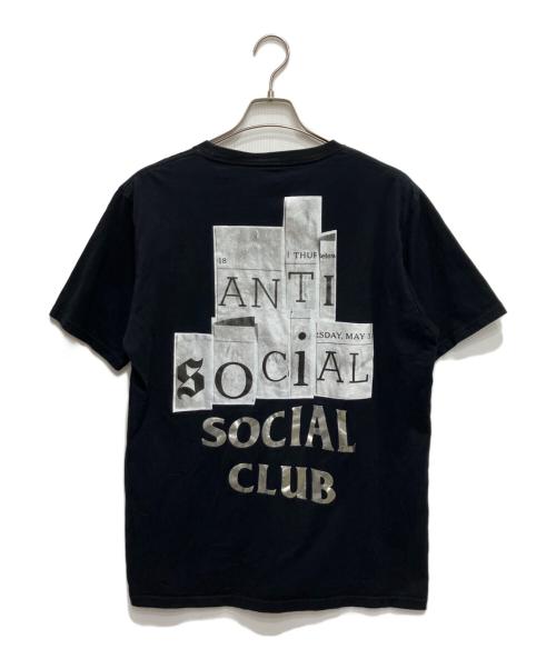 anti social social CLUB（アンチソーシャルソーシャルクラブ）anti social social CLUB (アンチソーシャルソーシャルクラブ) FRAGMENT DESIGN (フラグメントデザイン) コラボポケットTシャツ ブラック サイズ:XLの古着・服飾アイテム