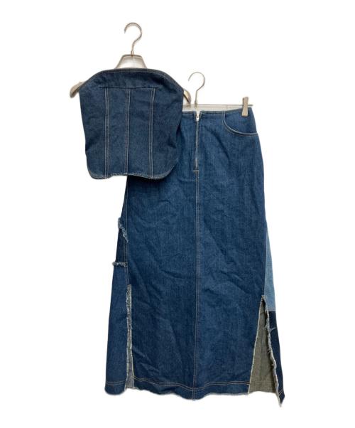 Ameri（アメリ）AMERI (アメリ) ベアトップSETスカート インディゴ サイズ:Sの古着・服飾アイテム