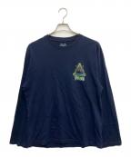 PALACEパレス）の古着「Lock In Longsleeveカットソー」｜ネイビー