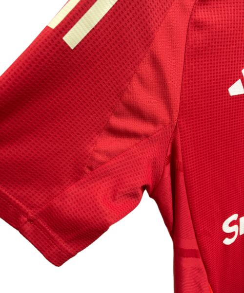 adidas（アディダス）adidas (アディダス) ゲームシャツ レッド サイズ:Lの古着・服飾アイテム