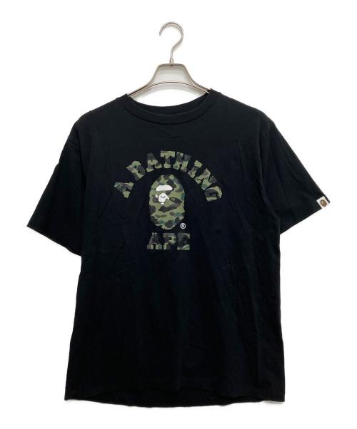 A BATHING APE（アベイシングエイプ）A BATHING APE (アベイシングエイプ) 1st Camo College Tee ブラック サイズ:Lの古着・服飾アイテム