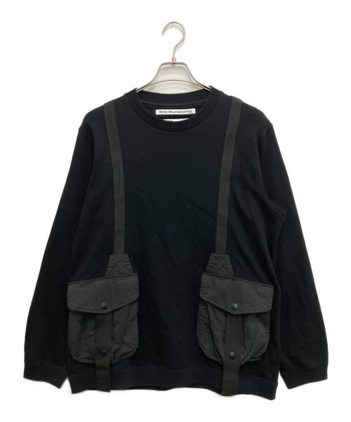 WHITE MOUNTAINEERING（ホワイトマウンテ二アニング）WHITE MOUNTAINEERING (ホワイトマウンテ二アニング) HUNTING POCKET TAPED SWEATSHIRT ブラックの古着・服飾アイテム