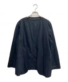 23区（ニジュウサンク）の古着「リネンヴィスコース ストレッチ ジャケット」｜ネイビー