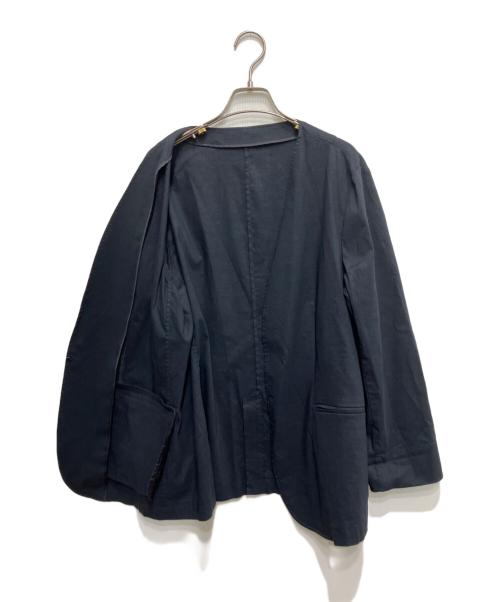 23区（ニジュウサンク）23区 (ニジュウサンク) リネンヴィスコース ストレッチ ジャケット ネイビー サイズ:50の古着・服飾アイテム