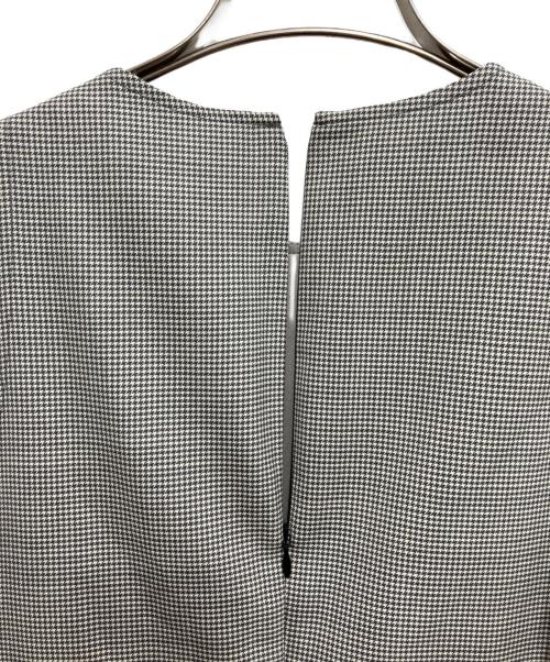 POLO RALPH LAUREN（ポロ・ラルフローレン）POLO RALPH LAUREN (ポロ・ラルフローレン) 千鳥柄ノースリーブワンピース グレー サイズ:2の古着・服飾アイテム