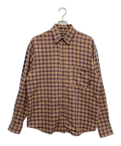 PACCBET（ラスベート）PACCBET (ラスベート) RASSVET チェックシャツ ベージュ サイズ:Lの古着・服飾アイテム