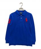 POLO RALPH LAURENポロ・ラルフローレン）の古着「長袖ビックポニーポロシャツ」｜ブルー