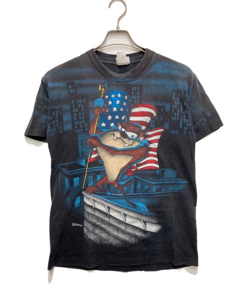 LOONEY TUNES（ルーニーチューンズ）LOONEY TUNES (ルーニーチューンズ) 90's両面プリント半袖カットソー グレー サイズ:Lの古着・服飾アイテム
