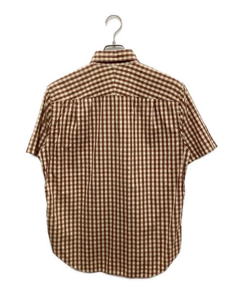 PAUL SMITH（ポールスミス）PAUL SMITH (ポールスミス) 半袖シャツ ブラウン サイズ:Ｍの古着・服飾アイテム