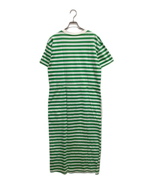LACOSTE（ラコステ）LACOSTE (ラコステ) ボーダーワンピース グリーン×ホワイト サイズ:Mの古着・服飾アイテム
