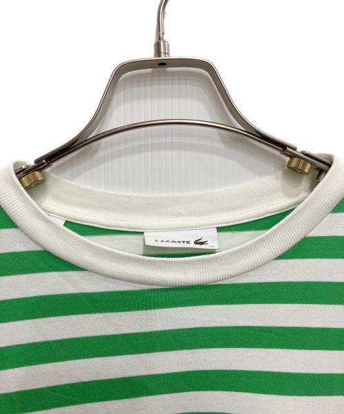 LACOSTE（ラコステ）LACOSTE (ラコステ) ボーダーワンピース グリーン×ホワイト サイズ:Mの古着・服飾アイテム