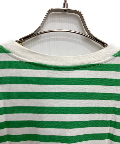 LACOSTE（ラコステ）LACOSTE (ラコステ) ボーダーワンピース グリーン×ホワイト サイズ:Mの古着・服飾アイテム