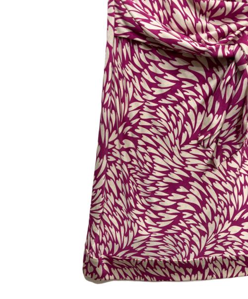 DIANE VON FURSTENBERG（ダイアンフォンファステンバーグ）DIANE VON FURSTENBERG (ダイアンフォンファステンバーグ) シルクジャージー ノースリーブワンピース パープル サイズ:4の古着・服飾アイテム